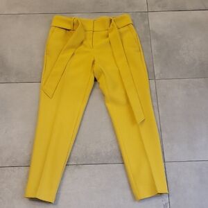 LOFT Bright Yellow Pants with Removable Belt